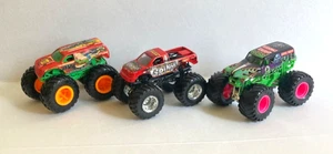 Lot of 3 Monster Jam Trucks: Grave Digger, Burger Delivery, Grinder - Picture 1 of 8