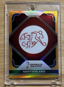 2022 Panini Prizm World Cup Qatar Switzerland Badge SSP Orange 19/25 - Picture 1 of 7