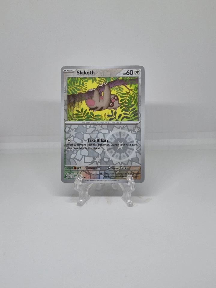 145/191 SLAKOTH | COMMON REVERSE HOLO | SURGING SPARKS POKEMON CARD - Image 1 of 1