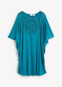 Strand Tunika Gr. 40/42 Blaugrün Damen Mini Strand-Kleid Sommerkleid Neu - Bild 1 von 1