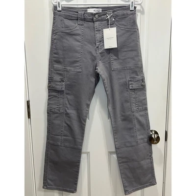 NWT KanCan Women's Gray Cargo Pants Crop Leg Cropped High Rise Size 7/27 - Image 1 of 4