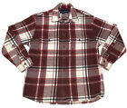 90s Oversized Shirt Abercrombie & Fitch Mens XS Red Plaid Flannel Collared Red