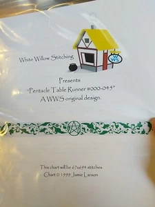 White Willow stitching - Pentacle table runner Cross Stitch - Picture 1 of 3