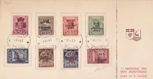 1943 EGEO German Occupation, No. 118/125 on official cardboard, FDC - Picture 1 of 1