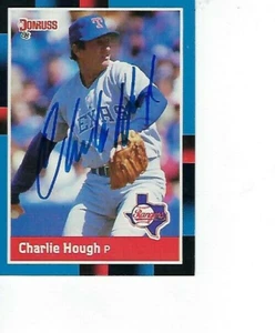 CHARLIE HOUGH FIRMADO 1988 DONRUSS #99 - TEXAS RANGERS - Imagen 1 de 1