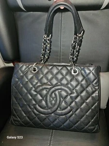 CHANEL GST Chain Tote Black Caviar Leather - Picture 1 of 5