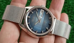SCHÖNE VINTAGE SEIKO LM 5606-7281 BLAUES ZIFFERBLATT AUTOMATIK 23 JEWELS JAPAN UHR - Bild 1 von 16