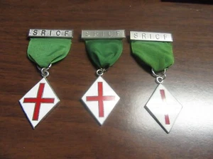 Medallas Joya Rosacruces Masónicas 1-4to Grado 3 con Barra Color Plata SWM - Imagen 1 de 2