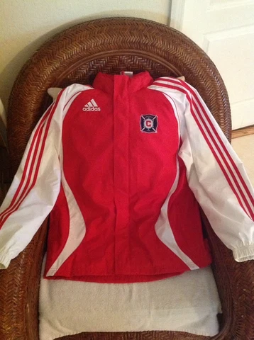 Vintage 2006 Chicago Fire Adidas MLS  soccer rain Hoodie  Jacket Size S Men's Cover