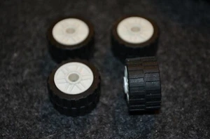 Tires - (4) Lego Thin Wall Tires with White Rims ~ NEW ~ Truck, SUV Car tires - Picture 1 of 1