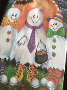 80s 90s VINTAGE Halloween Party Favor Bags 8pc Kid Ghosts Trick Or Treating NOS - Picture 1 of 4