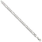 Sterling Silver 8Mm Figaro Chain Bracelet