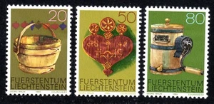 1980 Liechtenstein SC# 687-689 - Old Alpine Farm Tools - M-H - Picture 1 of 2