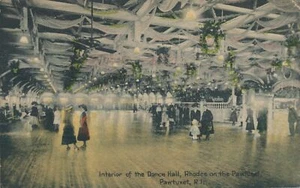 PAWTUXET RI - Rhodes On the Pawtuxet Dance Hall Interior - 1910 - Picture 1 of 2