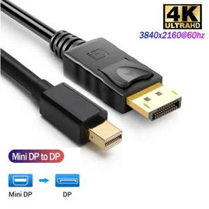 4K Mini DisplayPort DP to Display Port DP 6FT 1.8M Cable For MacBook Pro Air Mac - Picture 1 of 6