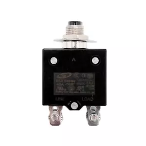 Premium 45 Amp Push Button Thermal Circuit Breaker 12-50V DC 125-250V Volt AC - Picture 1 of 7