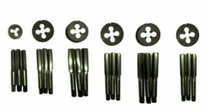 KIT 26 RUBINETTI E MATRICI TPI da 1/4" a 3/4" ACCIAIO ALTO TENORE DI CARBONIO BSB - Foto 1 di 1
