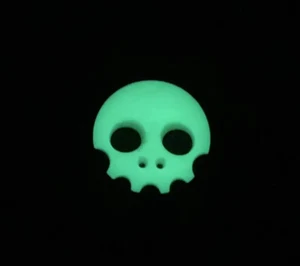 Playge Glow Skall - PVC Ranger Eye Patch White on Black 1” RE Koch Tools - Picture 1 of 4