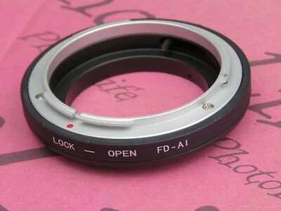 FD-AI Adapter For Canon FD Lens to Nikon D850 D750 D810A D810 D800 D800E D700  - Image 1 of 4
