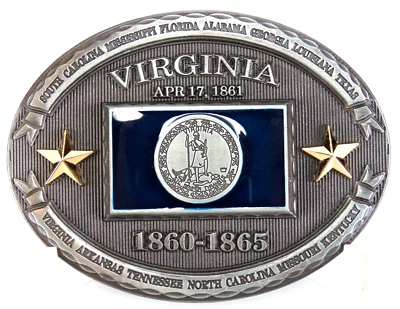 弗吉尼亚州南部各州 1860 - 1865 金属皮带扣状态印章 — 第 1/4 张图片