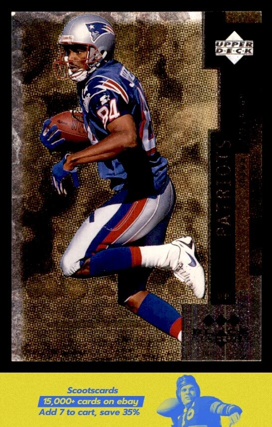 1998 Upper Deck Black Diamond Shawn Jefferson Triple #21 New England Patriots - Image 1 of 2