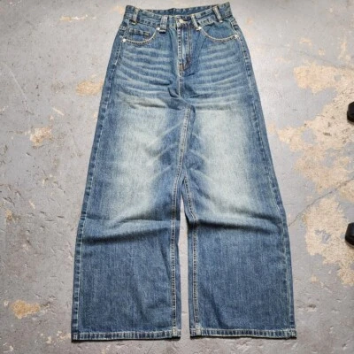 Baggy blue jeans y2k/2000s faded wide leg denim 28W x 30L - Image 1 of 4