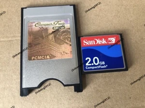 SANDISK 2GB Compact Flash +ATA PC card PCMCIA Adapter JANOME Machines - Picture 1 of 2