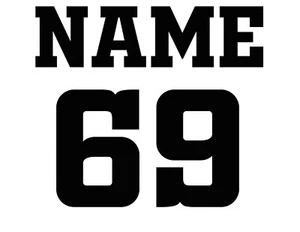 Camiseta deportiva de vinilo personalizada nombre y números - letras - transferencias de hierro htv mamá de - Imagen 1 de 3
