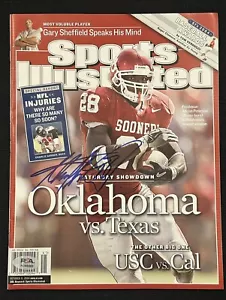 Adrian Peterson Signed Sports Illustrated Magazine 2004 Sooners Auto ~ PSA COA - Picture 1 of 3