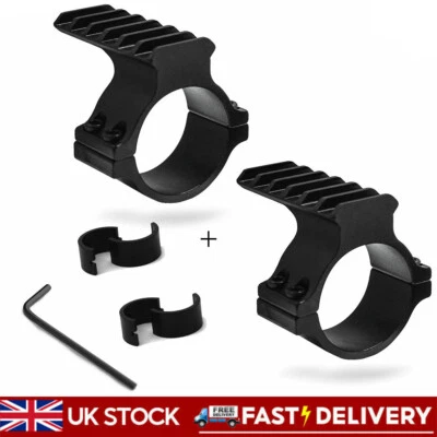 2X Rifle Picatinny Rail Laser Torch Scope Accessory Mount 30mm 25mm 1" Weaver - Image 1 of 4