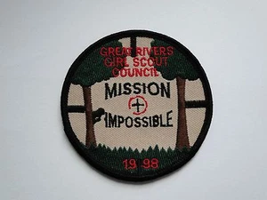  Aufnäher /Patch  Girl Scout  Council  Mission Impossible ca 8  cm - Picture 1 of 1