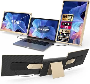 SHIPS ASAP-Laptop Screen Extender, 15.6” Portable Triple Monitor(Wires Included) - Picture 1 of 7