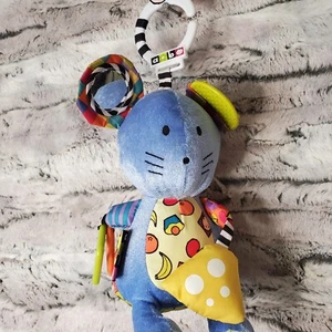 AMAZING BABY Plush Clip-on SENSORY Mouse Teether Textured Crinkle Rattle 2011 - Picture 1 of 4