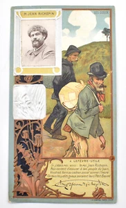 Lefèvre-Utile Tarjeta Publicitaria Celebridad Jean Richepin Biscuitería LU - Bild 1 von 3