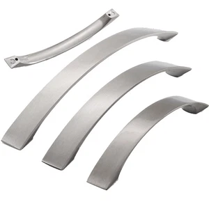 Brushed Nickel Cabinet Handles Pulls Kitchen Furniture Stainless Steel Handle - Picture 1 of 11
