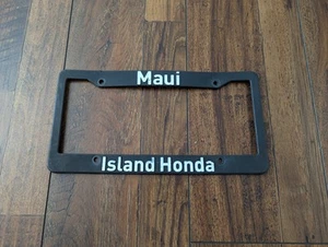 RARE Maui Island Honda Hawaii Kahului Dealer Car Plastic License Plate Frame - Picture 1 of 2