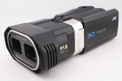 JVC Everio GS-TD1 Black Camcorder 3D Video Camera Full HD 5x Zoom Dual Lens Exc - Image 1 of 4