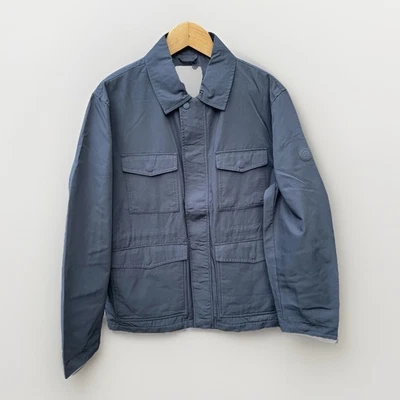 Farah Men’s Jacket Navy Size Large 4 Pocket M65 Logo Coat Casual Classic New - Image 1 of 4