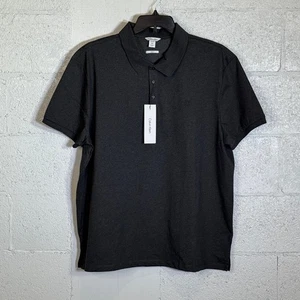 Calvin Klein Men's Regular-Fit Smooth Cotton Logo Polo Shirt, Gunmetal 2XL $70 - Picture 1 of 10