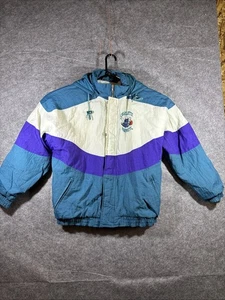 Vintage Charlotte Hornets Jacke Herren Large Apex One NBA 90s Logo Kapuze - Bild 1 von 13