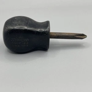 VTG Snap On Tool SSDP-22 Stubby Black Handle No 2 Phillips Screwdriver USA Used - Picture 1 of 5
