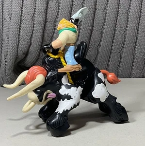 Fisher-Price Great Adventures Westernstadt Buckaroo Bull mit Reiter Flugaction - Bild 1 von 5