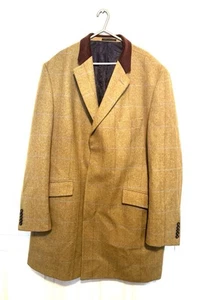 Abrigo Largo Duchamp London Para Hombres Marrón Mezcla Trabajo Inteligente Talla 46 Xl 100% Lana - Imagen 1 de 13
