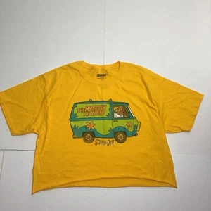 Scooby Doo Cropped T-shirt Women M Graphic Print Logo The Mystery Machine - Picture 1 of 8