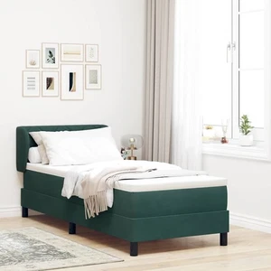 Letto con Molle e Materasso Grigio Scuro 80x200 cm Velluto - Foto 1 di 6