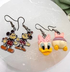 Kids Cute Mickey & Minnie Mouse and Daisy Duck Earring Bundle, Fashion Jewellery - Picture 1 of 3