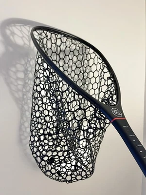 Red de desembarco de pesca de carbono trucha Steelhead Salmon River Foto 1 de 3