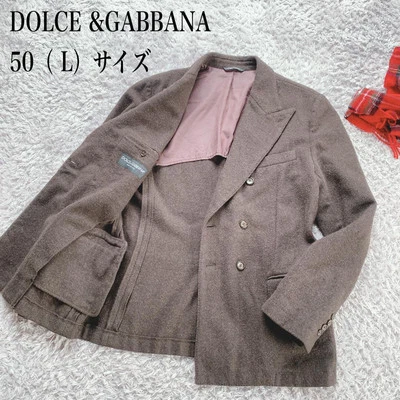 Dolce & Gabbana Wool Tailored Jacket Double Button Brown Size 50 G2BU3T - Image 1 of 4