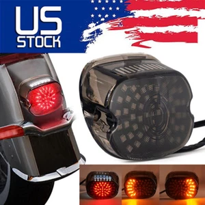 Luz trasera LED señal de giro de freno apta para Harley Touring Softail Sportster ahumada - Imagen 1 de 12