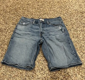 Levi Strauss Signature Size 30W Blue Denim Jean Shorts - Picture 1 of 5